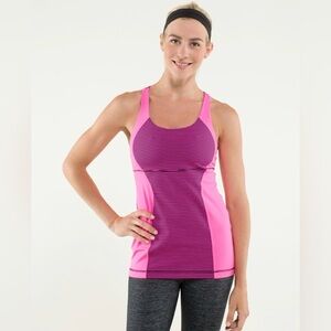 LULULEMON EUC ENERGY TANK/ Hyper stripe raspberry glo
